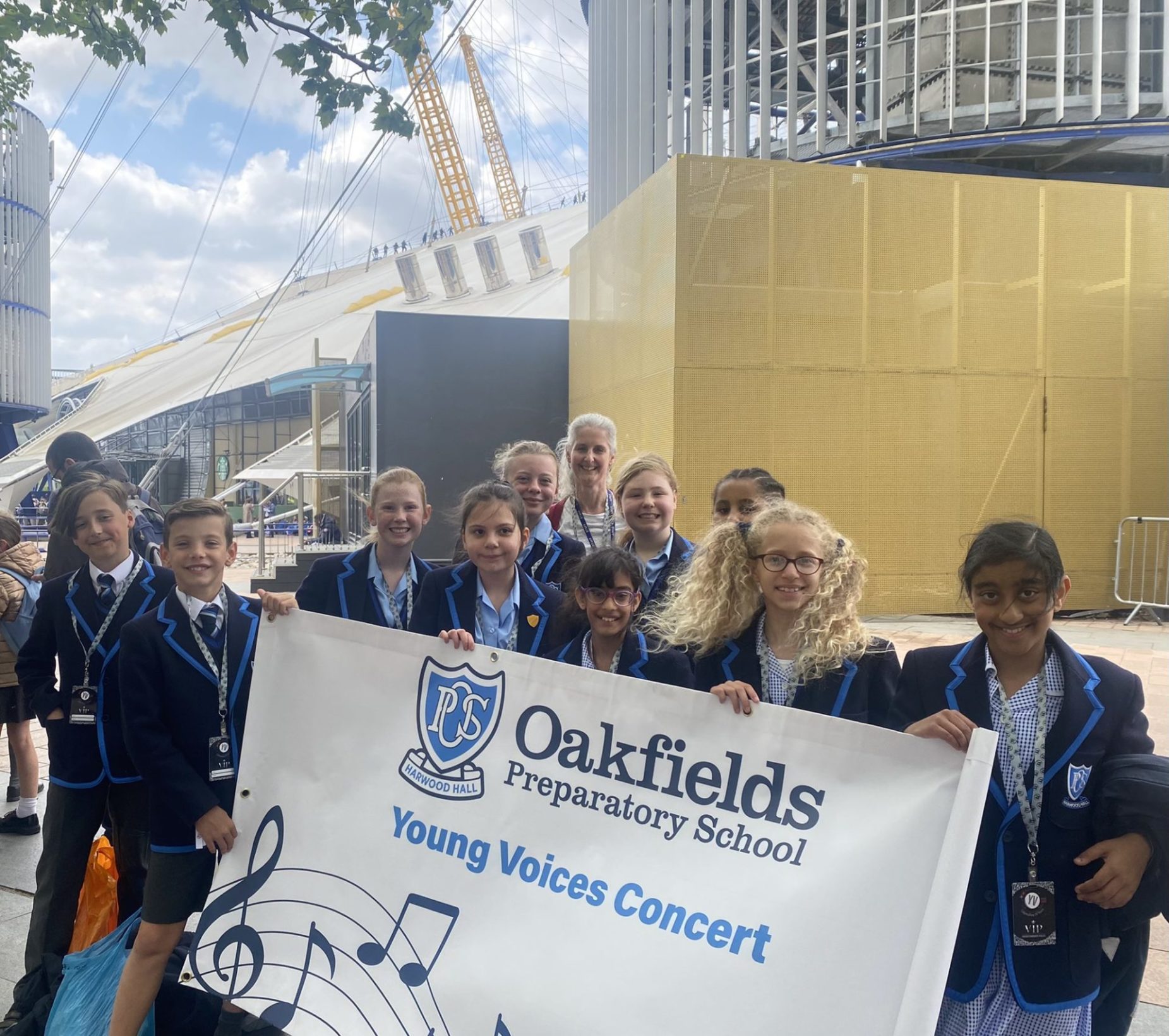 Year 5&6 choir at the O2